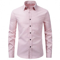 Men's Plus Size Long Sleeve Shirt - White Shirt Luxurious Weddings