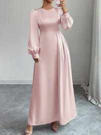Satin Long Sleeve Maxi Dress Dresses Luxurious Weddings