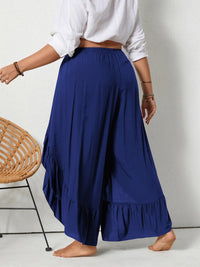 Plus Size Ruffled Wide Leg Pants Plus size pants Luxurious Weddings