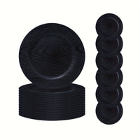 13'' Black Plastic Charger Plates - Wedding Set Charger Plates Luxurious Weddings