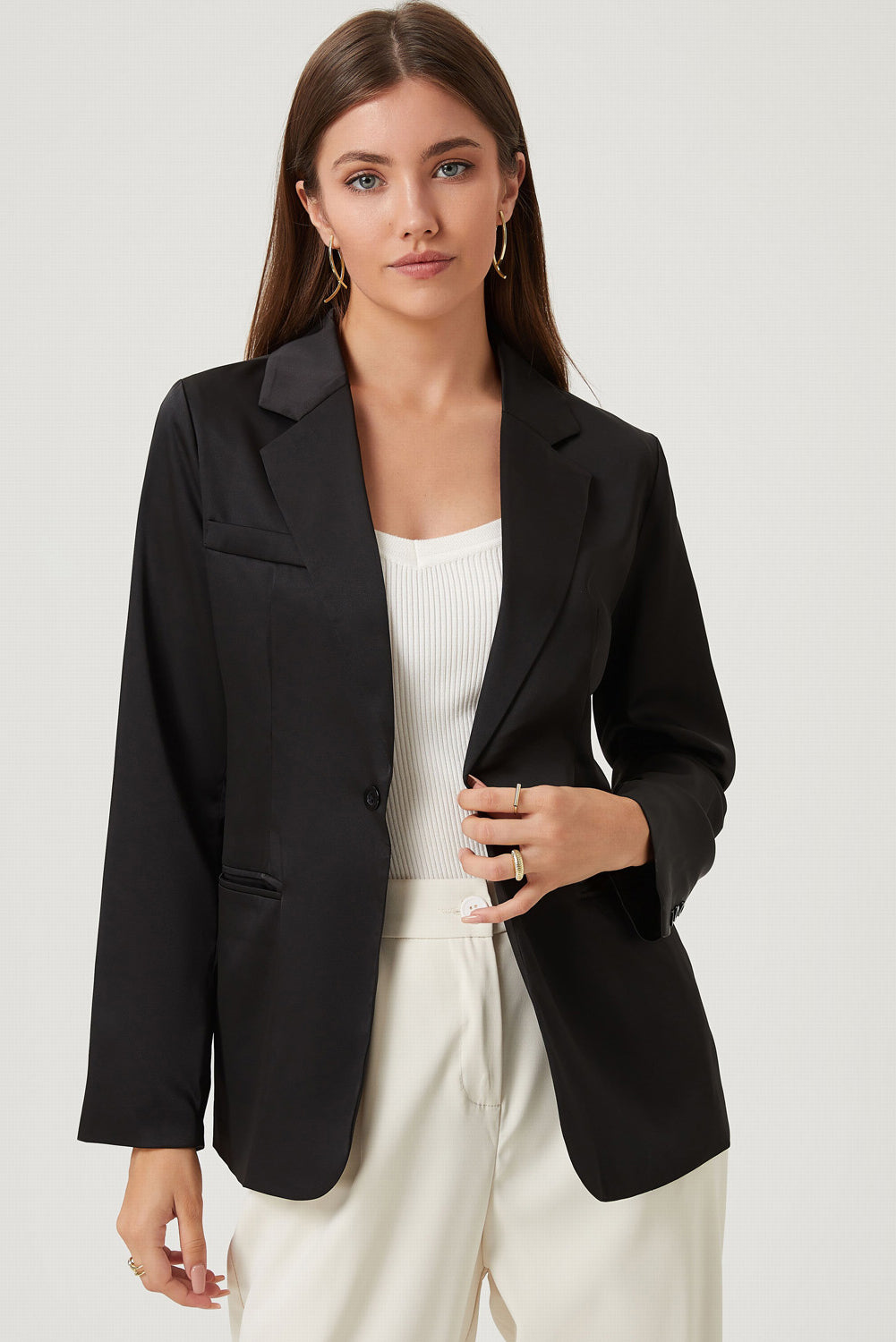 Long Sleeve Lapel Collar Blazer blazers Luxurious Weddings