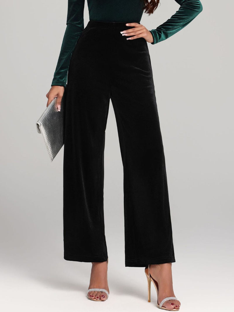 High Waist Wide Leg Pants Pants Luxurious Weddings
