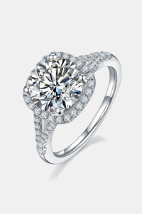 3 Carat Moissanite Halo Ring Luxurious Weddings