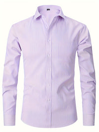 Men's Formal Business Shirts with Long Sleeves - Spring/Fall Collection Luxurious Weddings