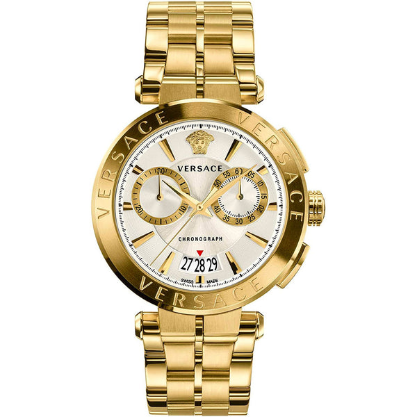 Gold Versace watch