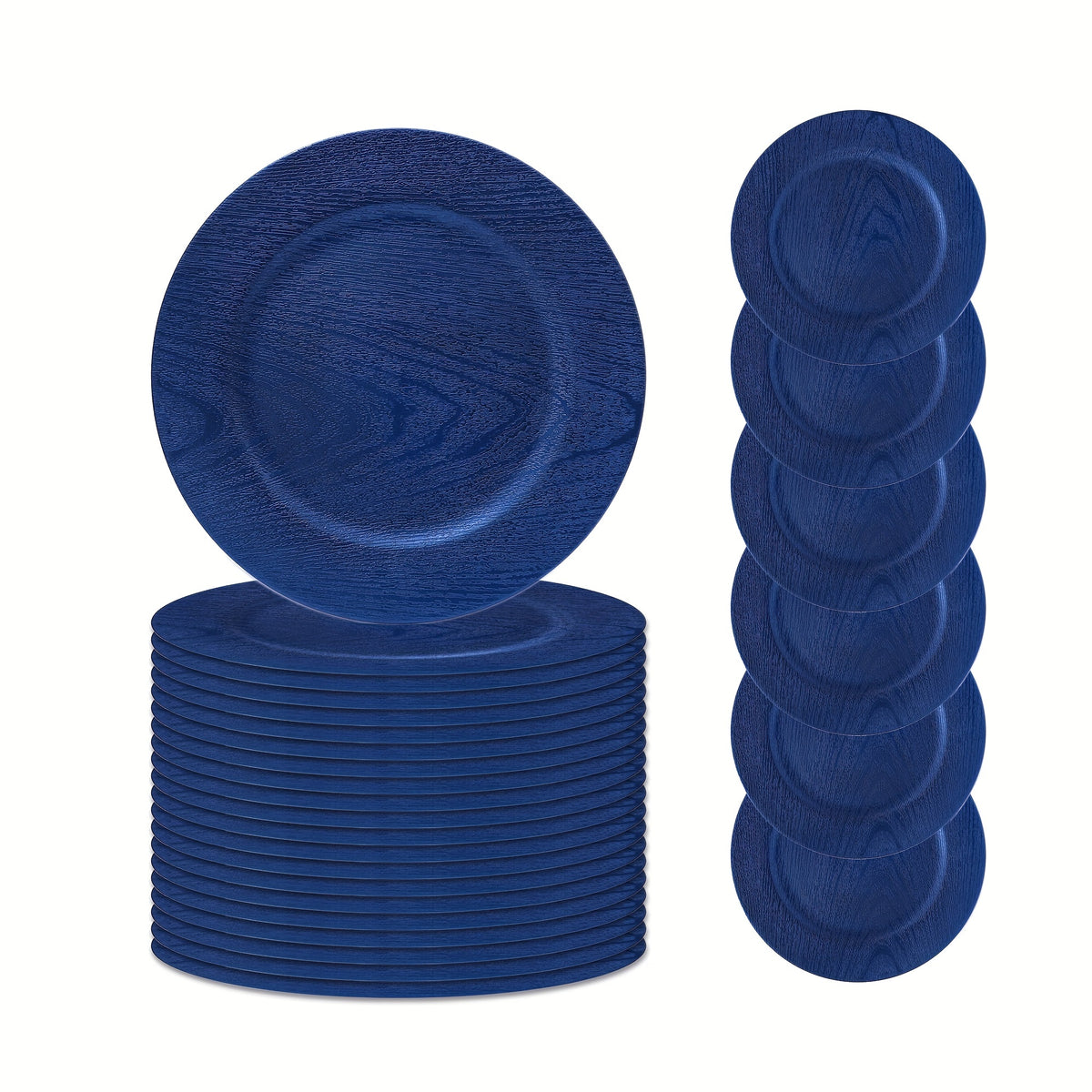 24pcs Dark Blue Elegant Charger Plates Set Charger Plates Luxurious Weddings