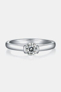 Moissanite 925 Sterling Silver Solitaire Ring Luxurious Weddings