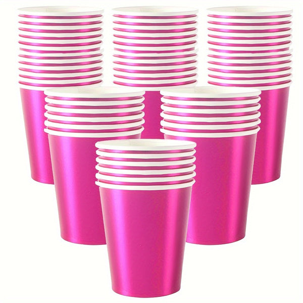 Metallic Pink Paper Cups - Elegant Party Supplies Party Supplies Luxurious Weddings