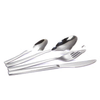 a set of five forks and spoons on a white background