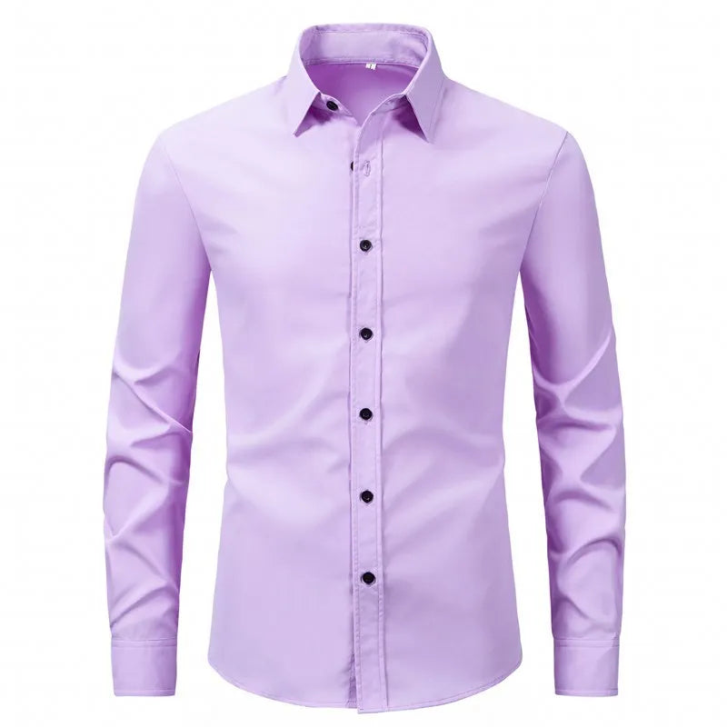Men's Plus Size Long Sleeve Shirt - White Shirt Luxurious Weddings