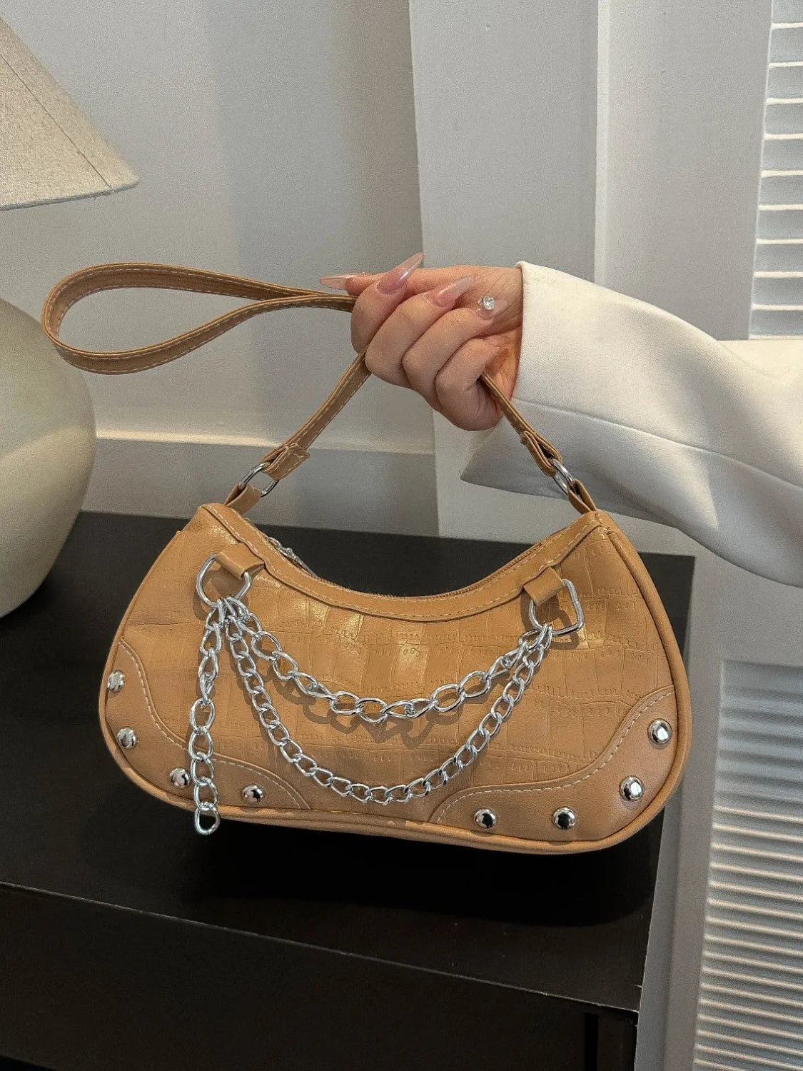 Chain PU Leather Shoulder Bag Handbags Luxurious Weddings