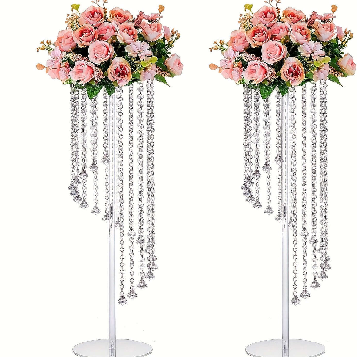 Elegant Clear Acrylic Floral Centerpiece Stand Home Decor Luxurious Weddings