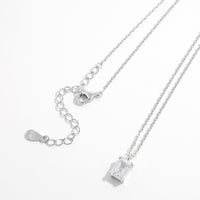 925 Sterling Silver Zircon Pendant Necklace Necklace Luxurious Weddings