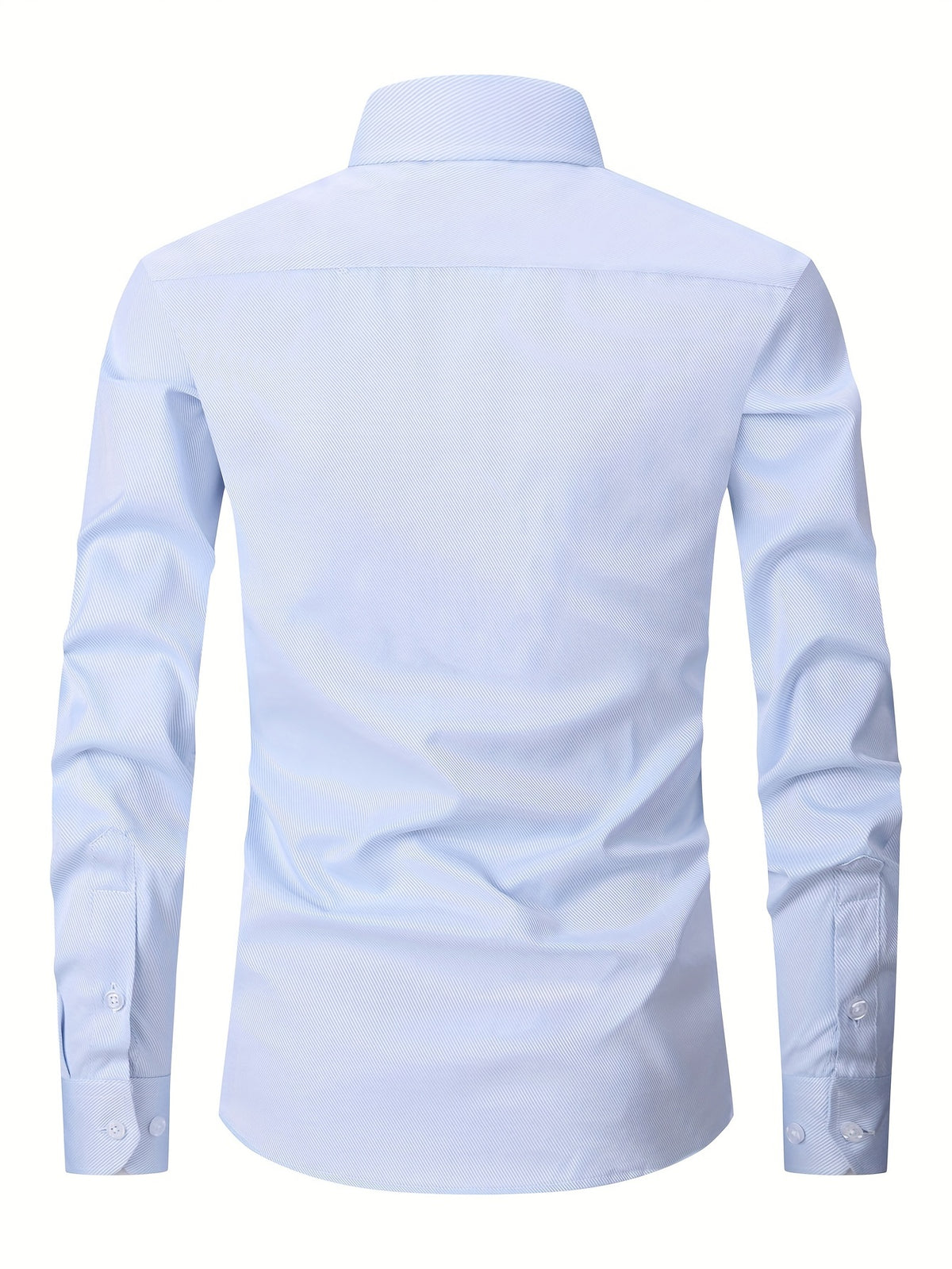 a white dress shirt with a collar and cuffs