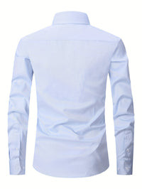 Men's Formal Business Shirts with Long Sleeves - Spring/Fall Collection Luxurious Weddings