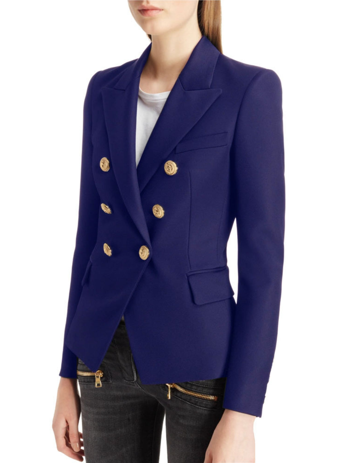 Lapel Collar Long Sleeve Blazer blazer Luxurious Weddings