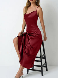 Satin Cowl Neck Cami Dress Bridesmaid Dresses Luxurious Weddings