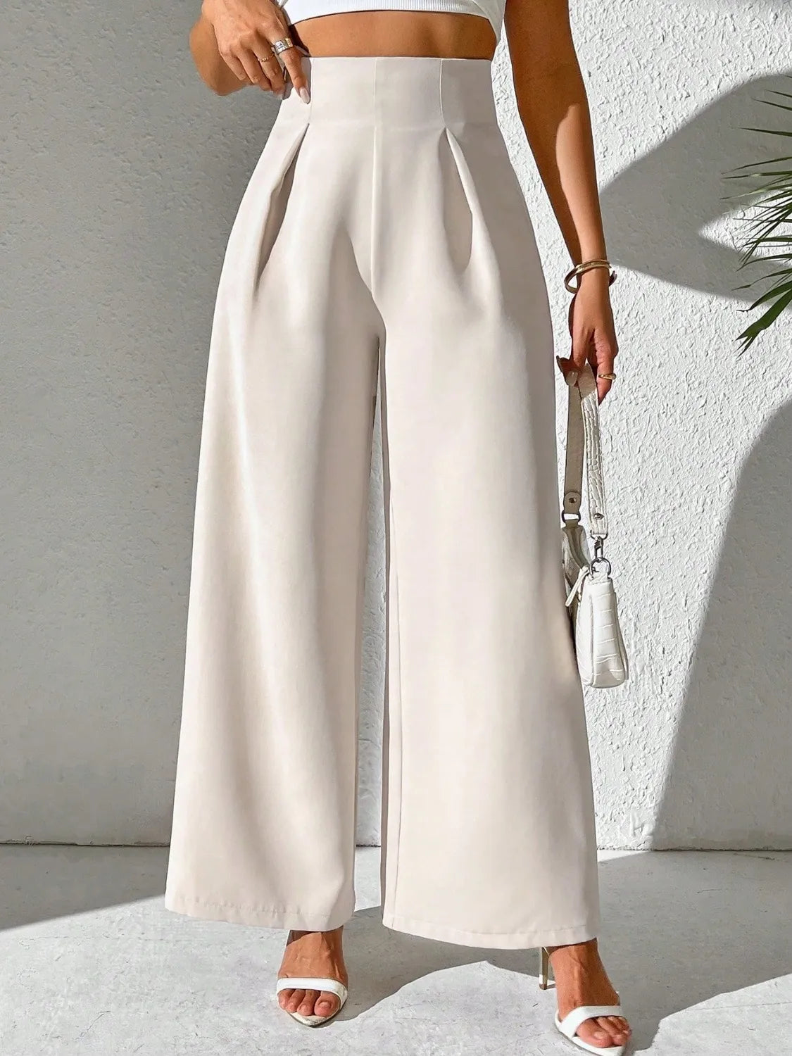Wide Leg High Waist Pants Pants Luxurious Weddings