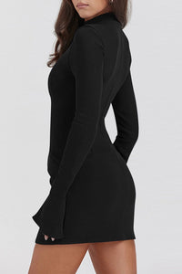 Mock Neck Long Sleeve Mini Dress Dresses/Mini Dresses Luxurious Weddings