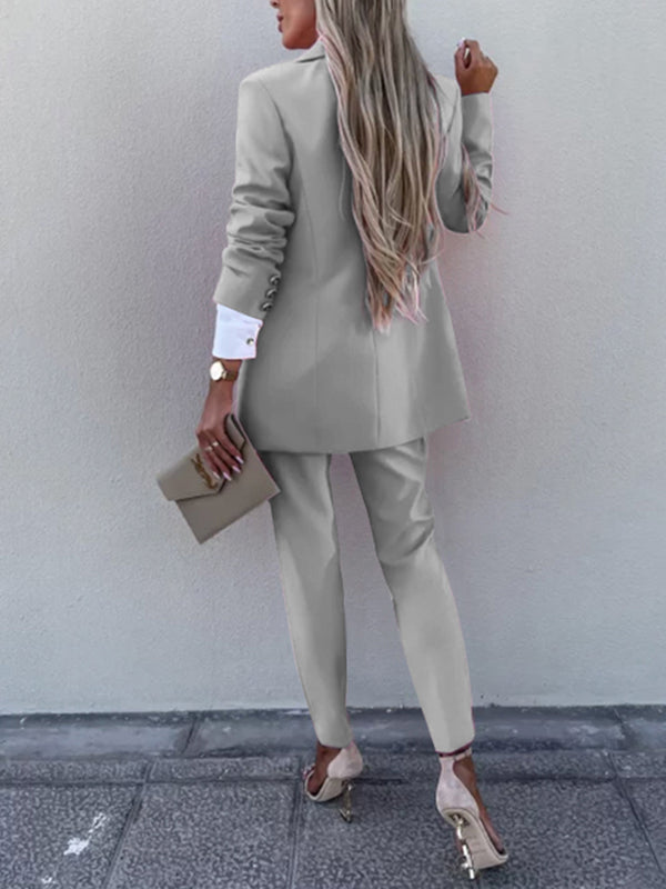 Lapel Collar Long Sleeve Blazer and Pants Set womens suits Luxurious Weddings