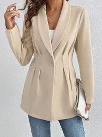 One Button Long Sleeve Blazer Blazer Luxurious Weddings