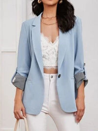 Lapel Collar Roll-Tab Sleeve Blazer blazers Luxurious Weddings