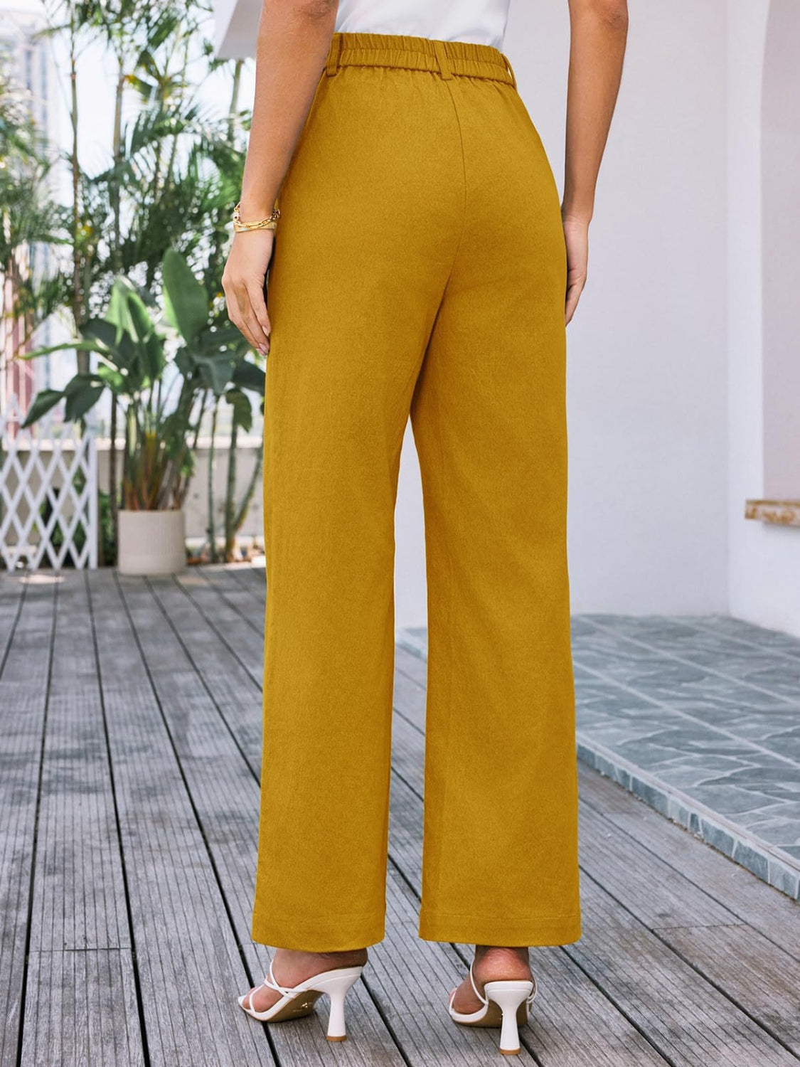 High Waist Wide Leg Pants Pants Luxurious Weddings