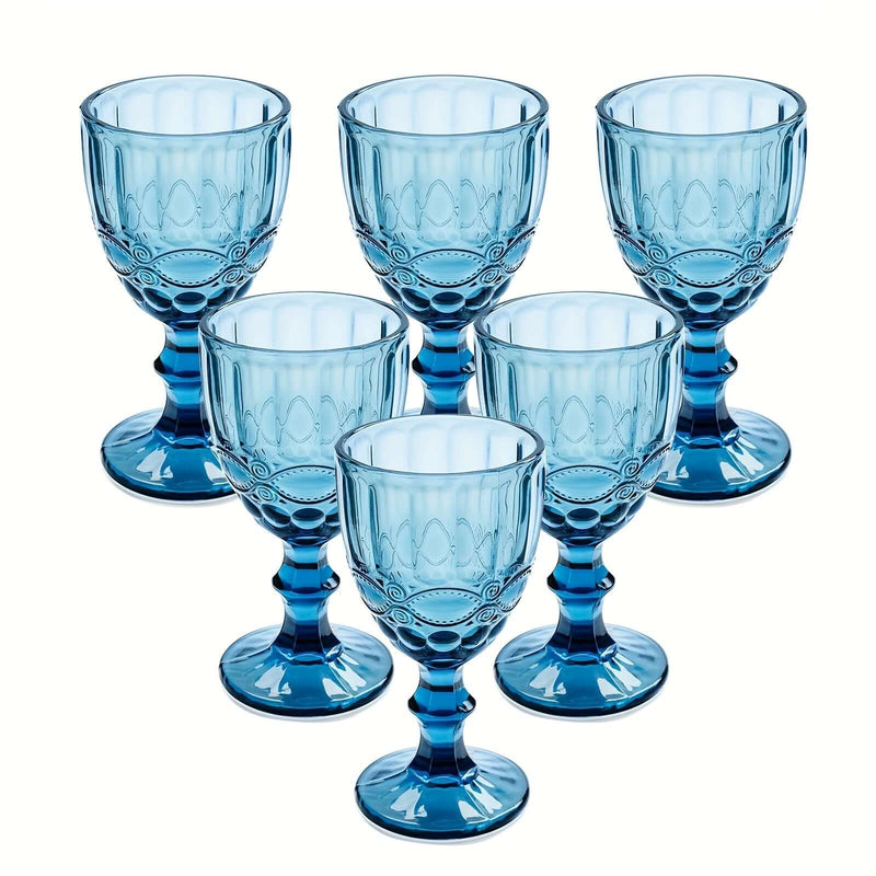 6pcs Vintage Snake Pattern Wine Glass Set wine glass Luxurious Weddings