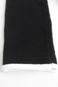 Contrast Trim Off-Shoulder Long Sleeve Maxi Sweater Dress Sweater Dress Luxurious Weddings