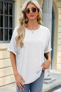 Round Neck Half Sleeve T-Shirt Tops/Blouses & Shirts Luxurious Weddings