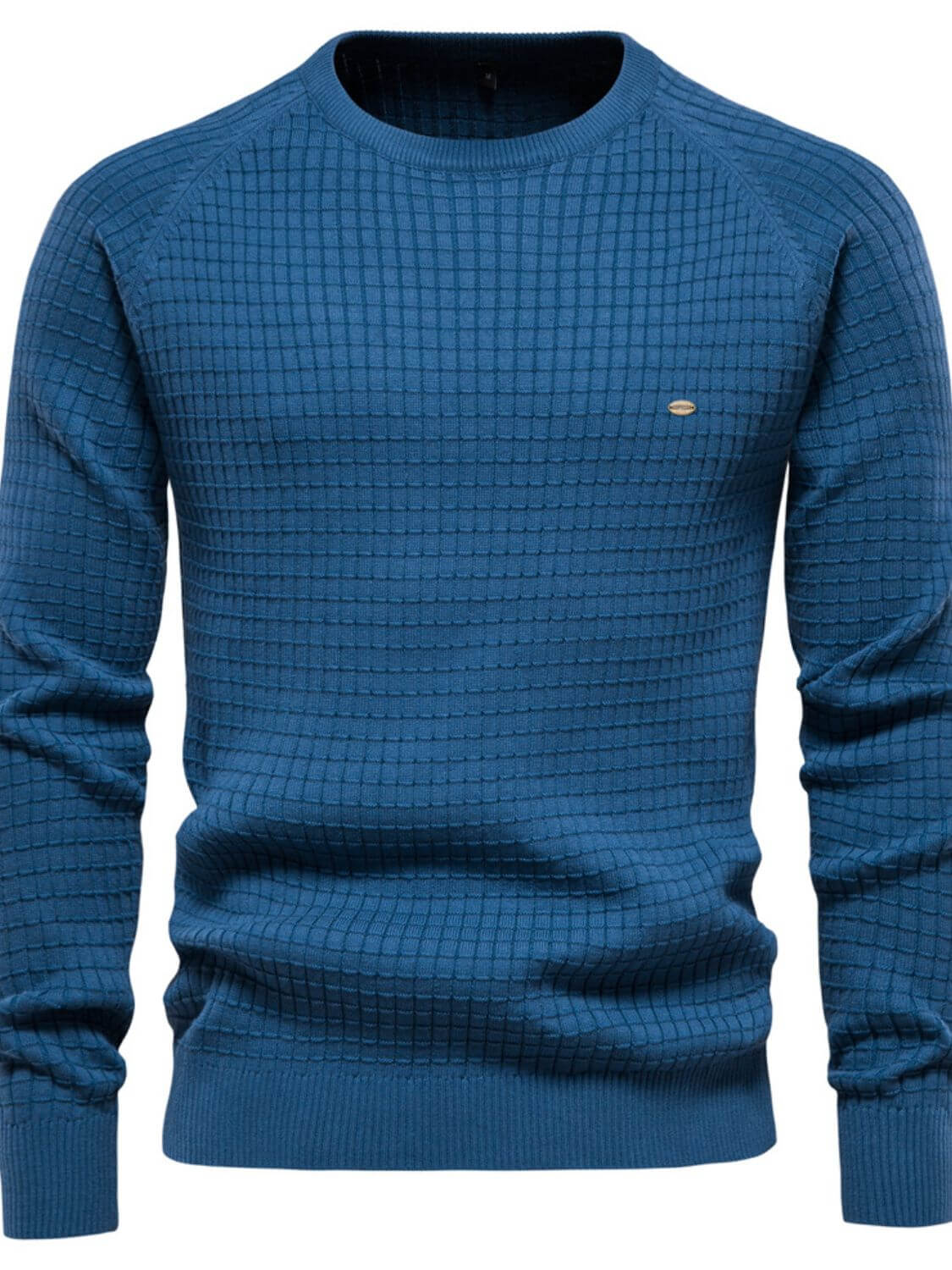 Texture Round Neck Long Sleeve Sweater Men's Sweatshirts Luxurious Weddings