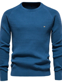 Texture Round Neck Long Sleeve Sweater Men's Sweatshirts Luxurious Weddings
