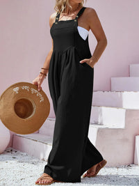Plus Size Square Neck Wide Leg Overalls Plus size Luxurious Weddings