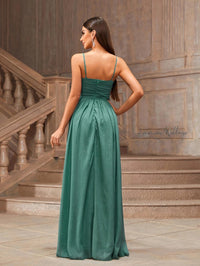 Elegant Solid Chiffon Dress for Weddings, Bridesmaids, and Formal Events - Luxurious Weddings