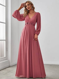 Floor Length Long Lantern Sleeves Formal Dresses Bridesmaid Dresses Luxurious Weddings Ball dresses NZ, formal Dresses, Cocktail Dresses, Party Dresses, Evening Dresses