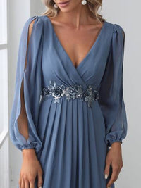 Floor Length Long Lantern Sleeves Formal Dresses Bridesmaid Dresses Luxurious Weddings Ball dresses NZ, formal Dresses, Cocktail Dresses, Party Dresses, Evening Dresses