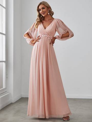 Floor Length Long Lantern Sleeves Formal Dresses Bridesmaid Dresses Luxurious Weddings Ball dresses NZ, formal Dresses, Cocktail Dresses, Party Dresses, Evening Dresses