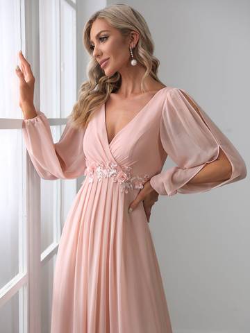 Floor Length Long Lantern Sleeves Formal Dresses Bridesmaid Dresses Luxurious Weddings Ball dresses NZ, formal Dresses, Cocktail Dresses, Party Dresses, Evening Dresses