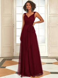 Floor Length Sleeveless Wholesale Tulle Bridesmaid Dresses Luxurious Weddings