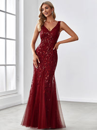 Classic Fishtail Sequin Evening Dresses Luxurious Weddings