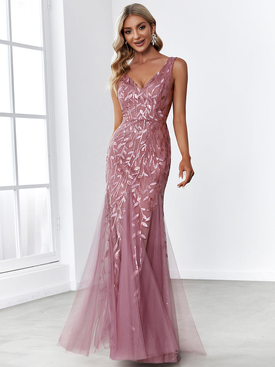 Classic Fishtail Sequin Evening Dresses Luxurious Weddings