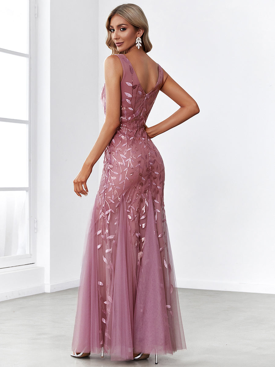 Classic Fishtail Sequin Evening Dresses Luxurious Weddings