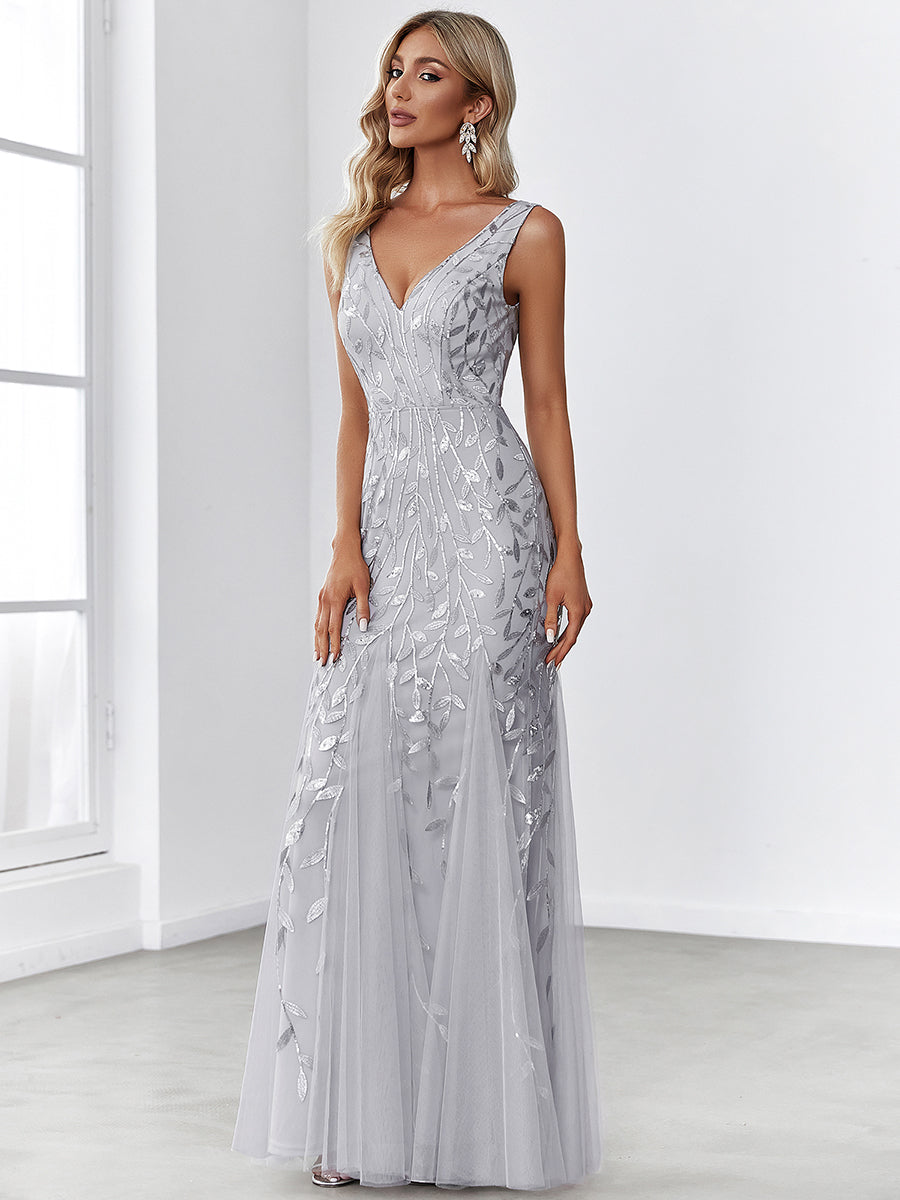 Classic Fishtail Sequin Evening Dresses Luxurious Weddings