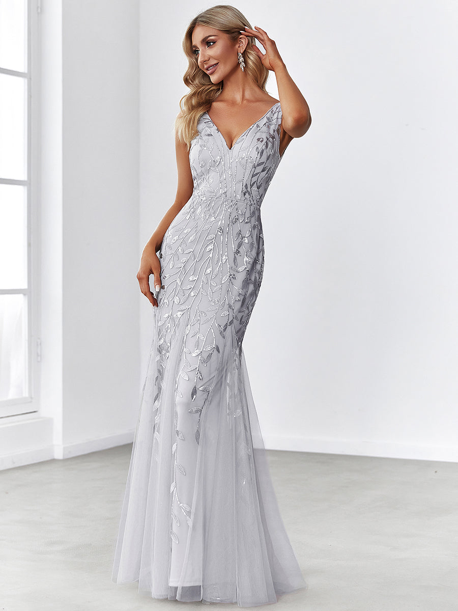 Classic Fishtail Sequin Evening Dresses Luxurious Weddings