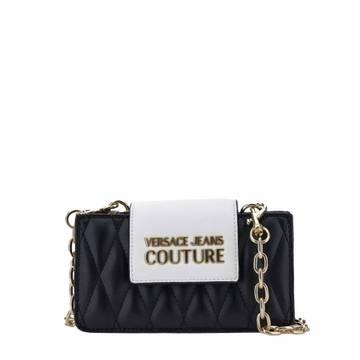 Black and white Versace couture clutch bag