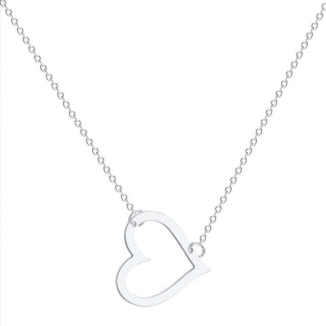 a necklace with a heart on a chain