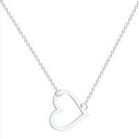 a necklace with a heart on a chain