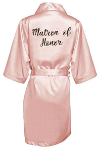 a pink robe with the words matter of honor on it
