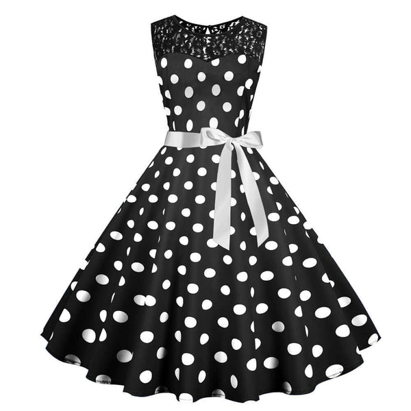 Polka Dot Sleeveless Dress Luxurious Weddings