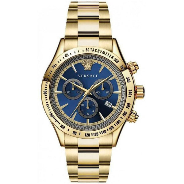 Stunning Gold Versace Watch with Blue Face